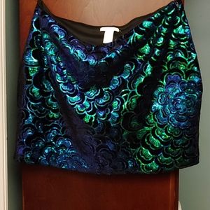 Velvet sequin skirt